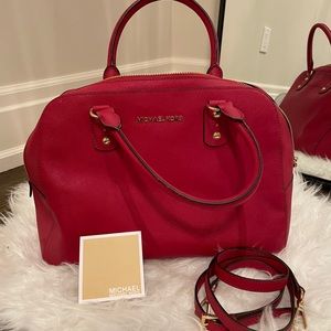 Michael Kors real leather red bag